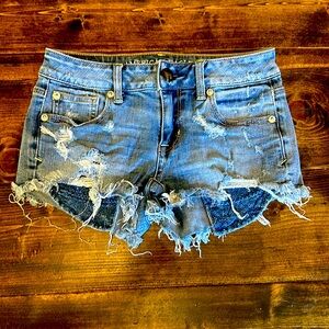 American Eagle 360 Super Stretch Distressed Denim Short